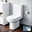 Nes Home Modern Rimless Close Coupled Toilet and Cistern Soft Close Seat WC