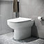 Nes Home Modern Stylish Bathroom Back to Wall Toilet with Soft Close Seat White