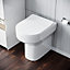 Nes Home Modern White Back to Wall Toilet with Soft Close Seat