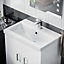 Nes Home Nanuya 600mm Freestanding Bathroom White Basin Sink Vanity Unit