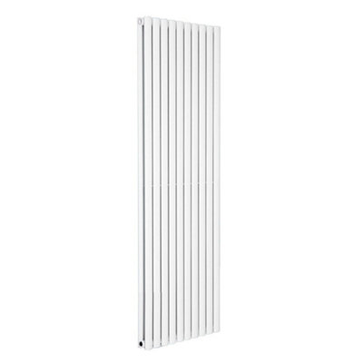 Nes Home Norden 1800 x 590 mm Double Oval Tube Vertical Designer Radiator White