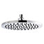 Nes Home Overhead Round Full Chrome Abs Shower Head 200mm with Swivel Elbow