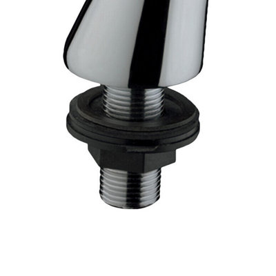 BCLONG 2Pcs Chrome Deck Mounted Bath Filler Shower Mixer Tap Legs Adapter Extension