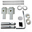 Nes Home Pair of Zink Plated Fixing Bolts Kits for Wall Hung Toilet