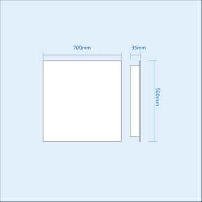 Nes Home Portrait Steam Free Mirror With LED Dot Illumination 700 X 500mm