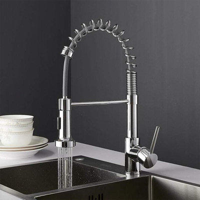 Nes Home Pull Out Kitchen Sink Mono Mixer Tap Chrome - 3