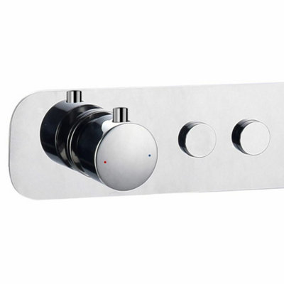 Nes Home Push Button 2 Way Concealed Thermostatic Shower Mixer Valve ...
