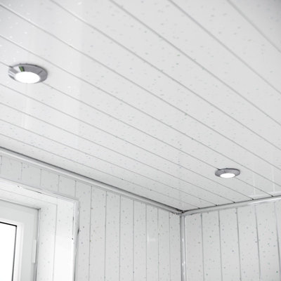Nes Home PVC Ceiling Panel with Silver Line 2700 x 200 x 6mm Pack Of 5 ...