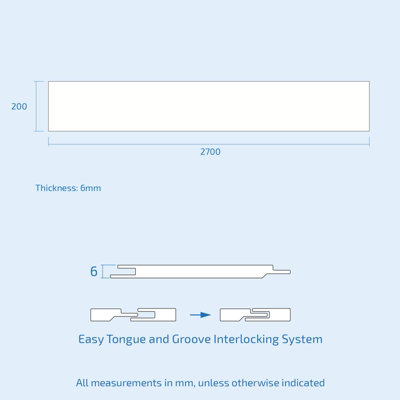 Nes Home PVC Ceiling Panel With Silver Line 2700 x 200 x 6mm Pack Of 5 ...
