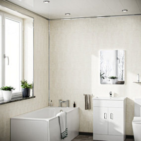Nes Home PVC Cladding Shower Panel 2400 x 1000 x 10mm Beige