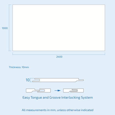 Nes Home PVC Cladding Shower Panel 2400 x 1000 x 10mm Black Pearlescent