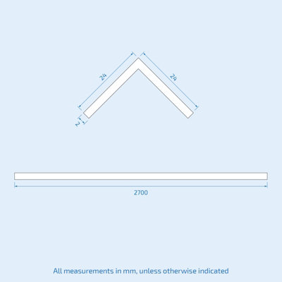 Nes Home PVC L Shape External Corner White Panel Trim 2700mm - Pack of ...