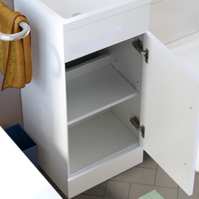 Raven LH 900mm Vanity Basin Unit, WC Unit & Ellis Back To Wall