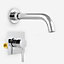 Nes Home Remy Basin Modern Tap Wall Mounted Concealed Valve Mixer Hot And Cold Chrome