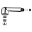 Nes Home Replacement Spout 2 Mode Faucet Sprayer Shower Head G1/2" Connector Pull out Tap for Kitchen, Bathroom Chrome