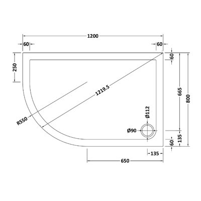 Crosswater Optix 10 Offset Quadrant Shower Enclosure - View #10