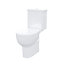 Nes Home Rimless Close-Coupled WC Toilet Pan and Soft Close Seat with Dual Flush