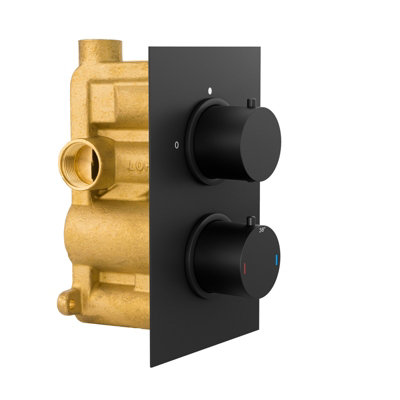 Nes Home Round 2 Dial 1 Outlet Concealed Thermostatic Shower Mixer ...