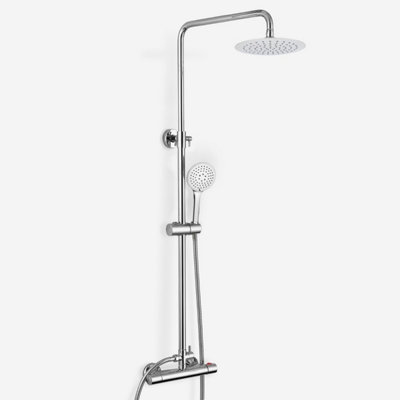 Nes Home Round Exposed Thermostatic Dual Control Shower Mixer