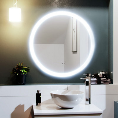 Nes Home Round LED 700 x 700mm Bathroom Motion Sensor Mirror