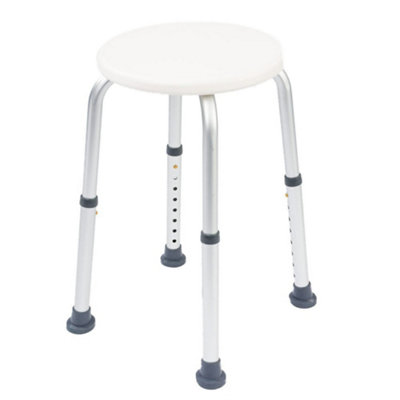 Nes Home Round Non Slip Shower & Bath Stool Light Weight Adjustable Feet
