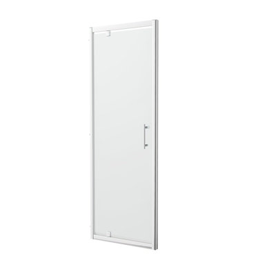 Nes Home Saga 700mm Modern Pivot Shower Door Enclosure Screen Safety Glass Chrome