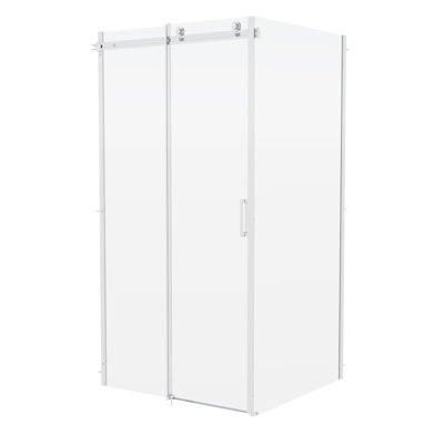 Nes Home Saga Frameless Sliding Door 1000mm & Side Panel 900mm Shower Enclosure