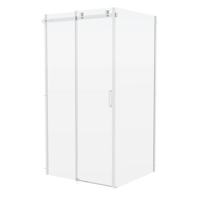 Nes Home Saga Frameless Sliding Door 1100mm & Side Panel 900mm Shower Enclosure