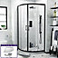 Nes Home Saturn Black Framed Quadrant 1850 x 870 Corner Shower Enclosure & Tray