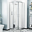 Nes Home Saturn Quadrant 800mm Curved Corner Shower Enclosure and Low Profile Tray