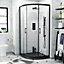 Nes Home Saturn Quadrant 900mm Shower Enclosure, Tray & Waste Matte Black