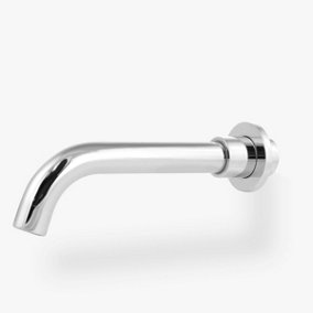 Nes Home Sicily Wall Mounted Curved Spout Basin Mono Mixer Tap