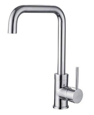 Nes Home Single Lever Kitchen Mixer Sink Monobloc Tap Chrome Round Swivel