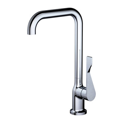 Nes Home Single Lever Swivel Spout Kitchen Sink Mixer Tap Modern Polished Chrome - 3