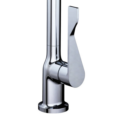 Nes Home Single Lever Swivel Spout Kitchen Sink Mixer Tap Modern Polished Chrome - 4