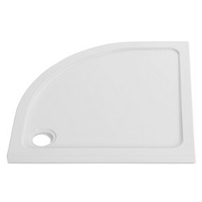 Nes Home Slim 1000 x 1000 mm White Quadrant Shower Tray Stone Resin