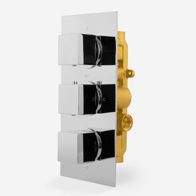 Ideal Standard Freedom Thermostatic Concealed Dual Outlet Shower Valve Square