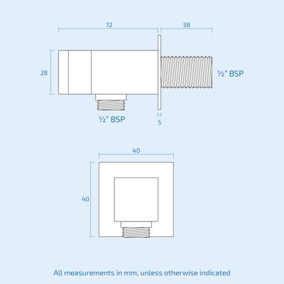 Nes Home Square Chrome Wall Outlet Elbow Hose Connector with Shower Handset Holder - 4