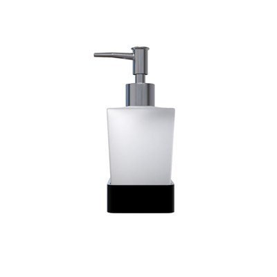 Nes Home Square Matte Black Wall Mounted Soap Dispenser