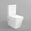 Nes Home Square Rimless Close Coupled Toilet, Cistern And Soft Close Toilet Seat
