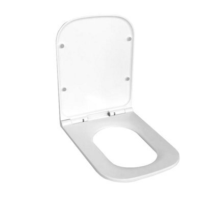 Nes Home Square Shaped Quick Release Soft-Close Toilet Seat White