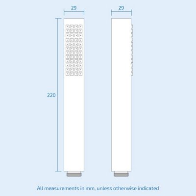 Nes Home Square Single Mode ABS Handset Chrome