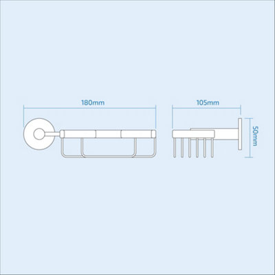 Nes Home Square Soap Dish & Holder - Chrome