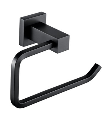 Nes Home Square Toilet Paper Roll Holder Matte Black