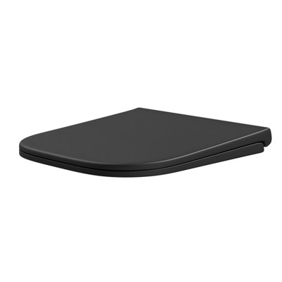 Nes Home Square Toilet Soft Close Seat and Seat Cover Matte Black