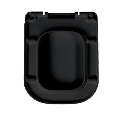 Nes Home Square Toilet Soft Close Seat and Seat Cover Matte Black