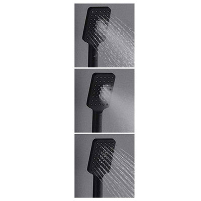 Nes Home Square Universal Multi Function Black Matte Handset Bathroom Handheld - 3