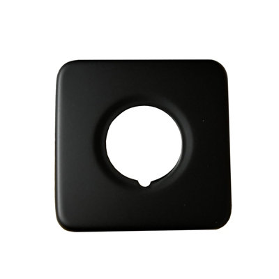 Nes Home Square Wall Mounted Fitting Kit Black For Shower Mixer Valve & Taps - 3
