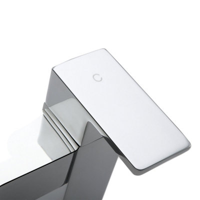 Nes Home Square Waterfall Bath Shower Mixer Tap with Handset Kit Chrome