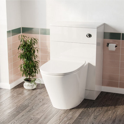 Nes Home Stan Back to Wall Toilet and Concealed Cistern WC Unit